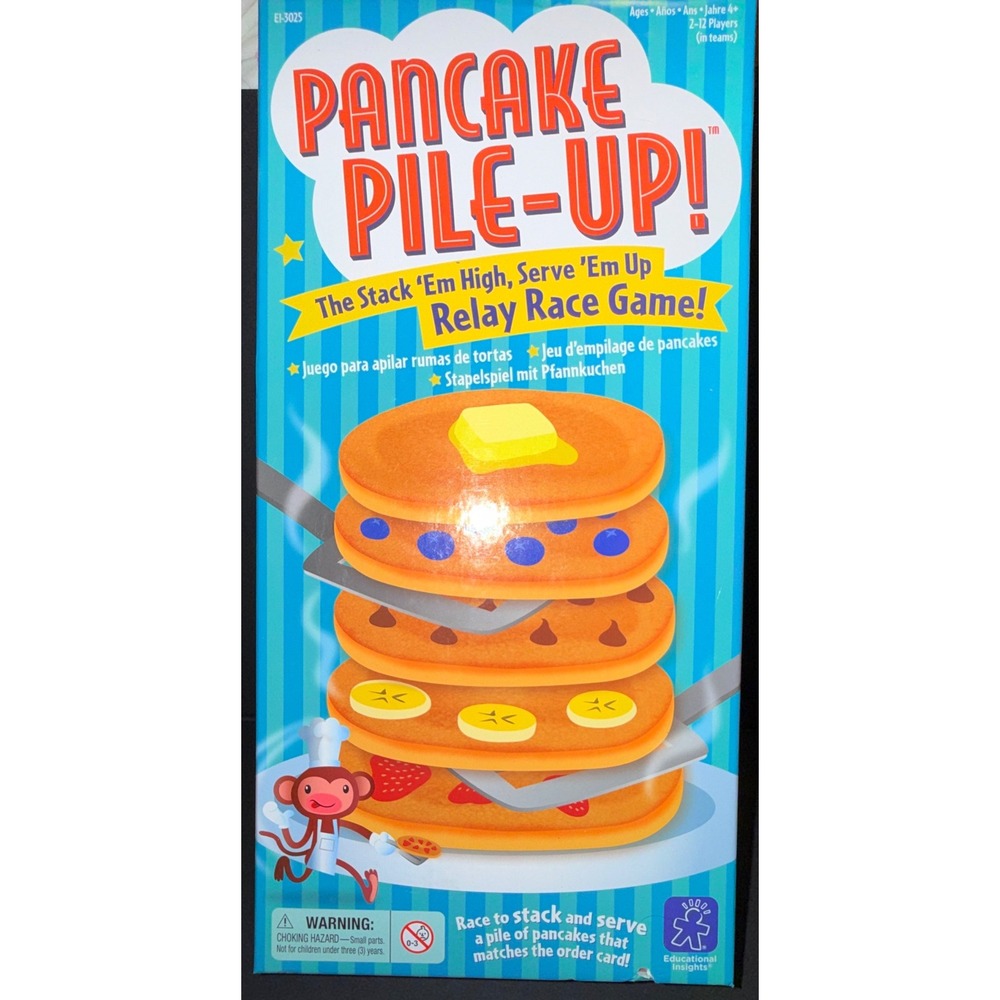 Educational Insights Pancake Pile-Up Relay Race Game Kids Age 4+